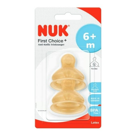 Nuk Tetina látex talla boca ancha talla 2 orificio l 2uds