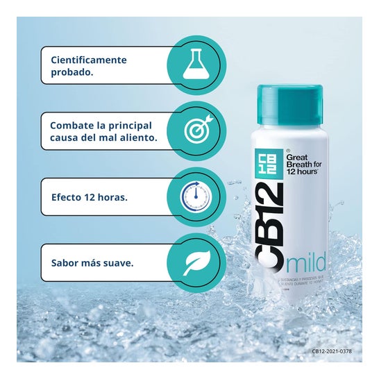 CB12 Enjuague Bucal para Mal Aliento Suave 250 ml