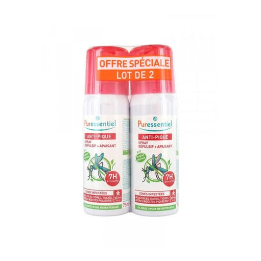 Puressentiel Spray Antipicaduras Repelente y Calmante 2x75ml