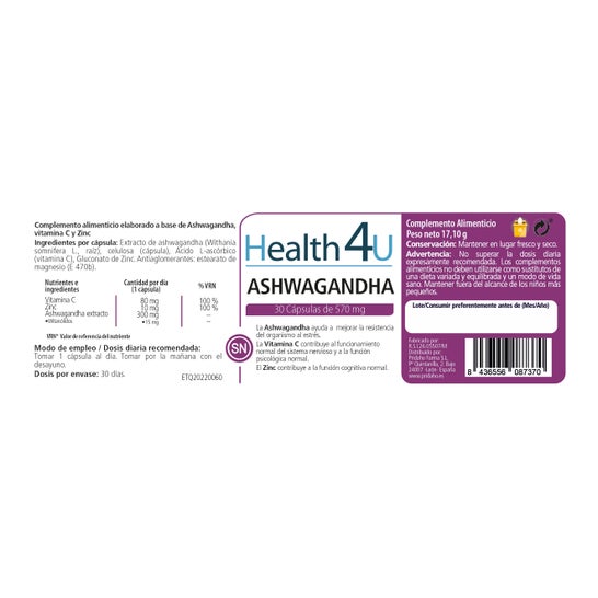 H4U Ashwagandha 30caps