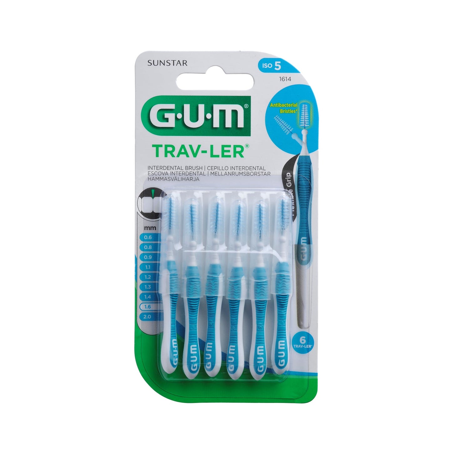 GUM Trav-Ler Cepillo Interdental 1.6mm 6uds