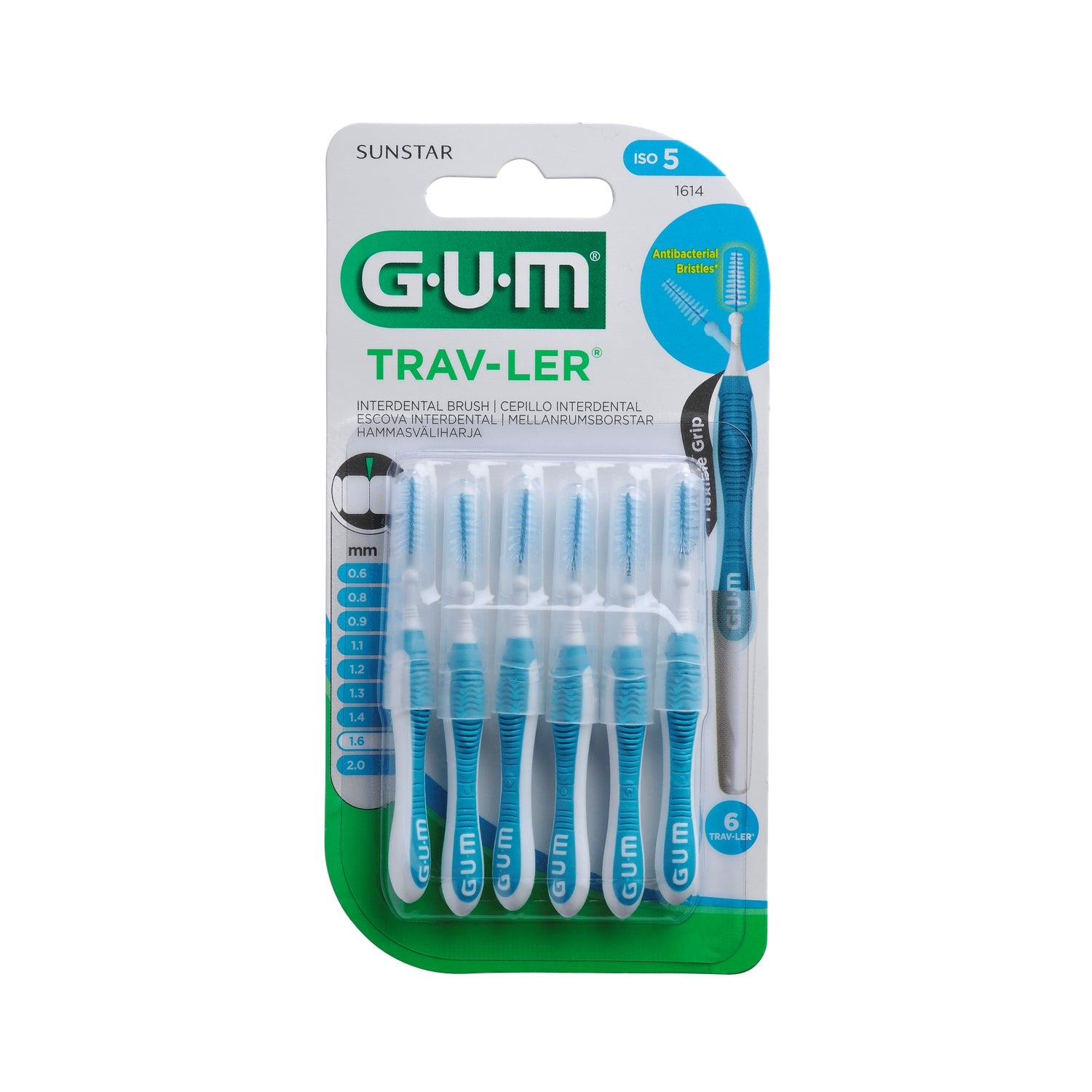 GUM Trav-Ler Cepillo Interdental 1.6mm 6uds