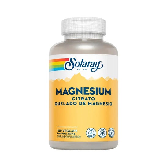 Solaray Magnesium Citrato Quelado de Magnesio 180caps