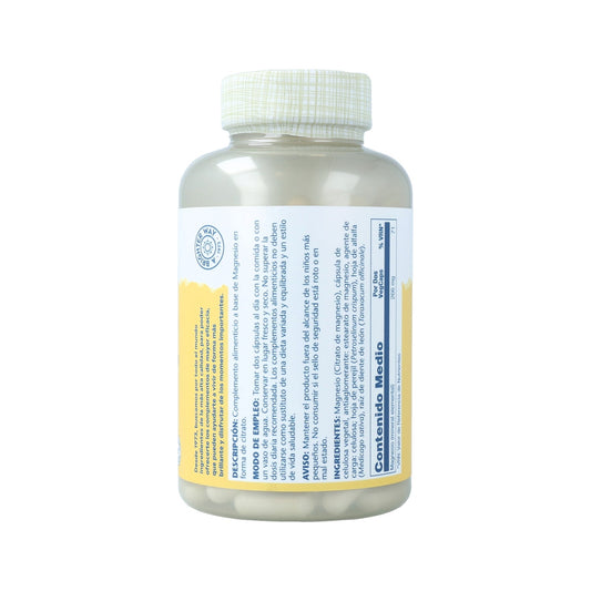 Solaray Magnesium Citrato Quelado de Magnesio 180caps