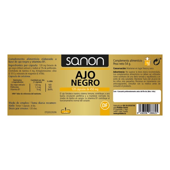 Sanon Ajo Negro 120 caps