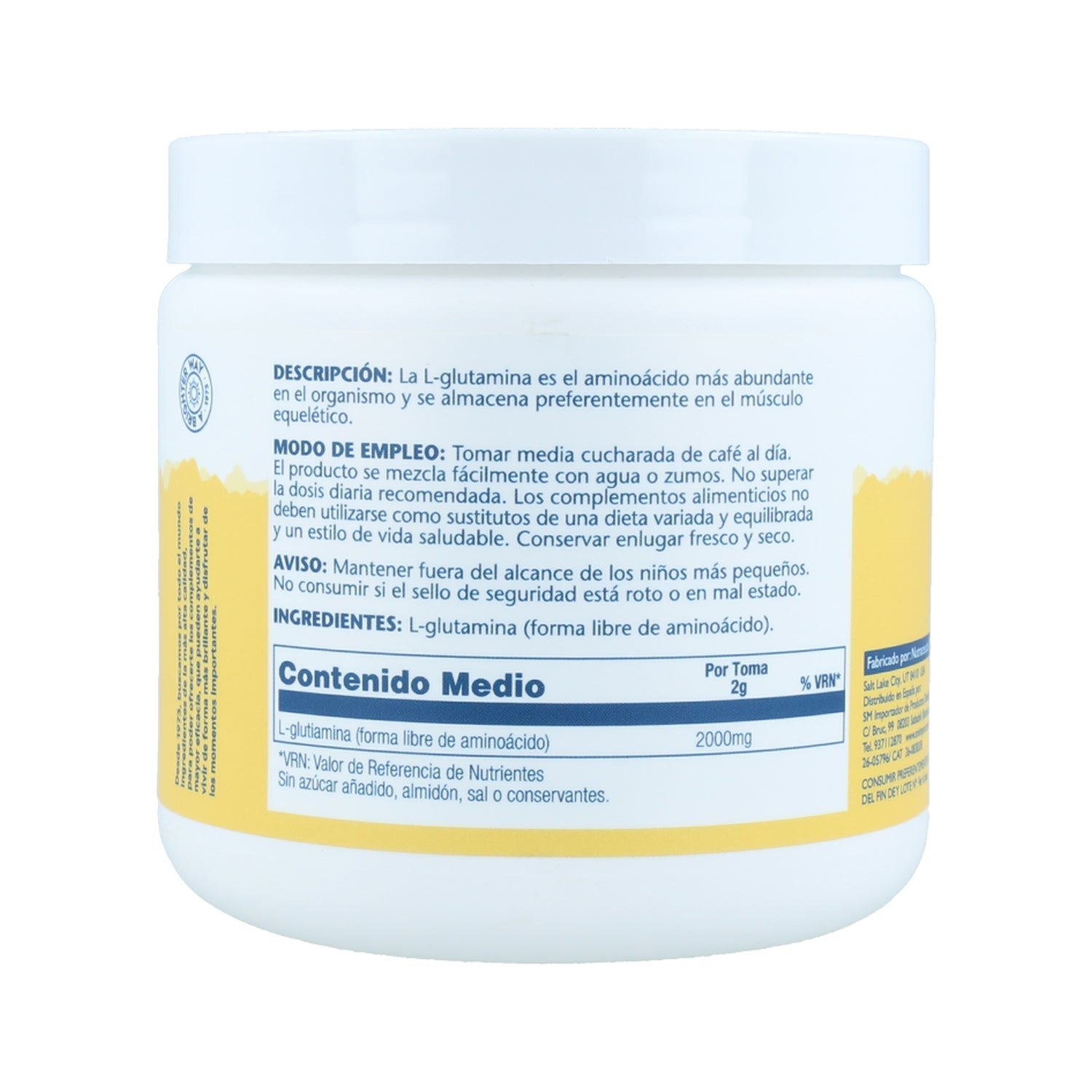 Solaray L-Glutamina Polvo 300g