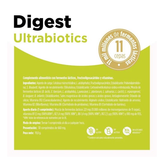 Digest Ultraprobiotic 30 comprimidos (600mg)