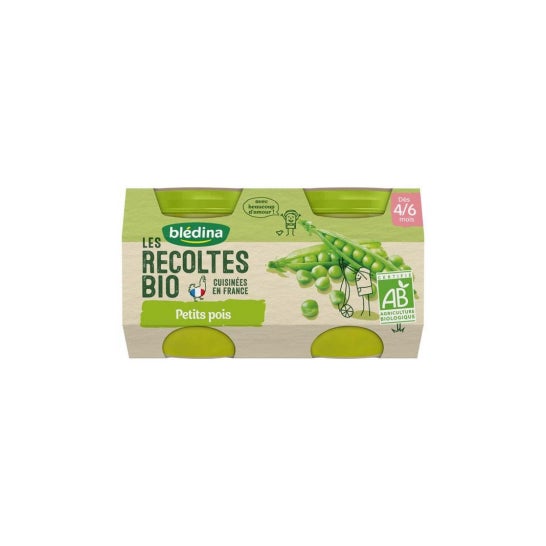 Bldina Les R cosecha Bio Guisantes 4-6 meses 2x130g