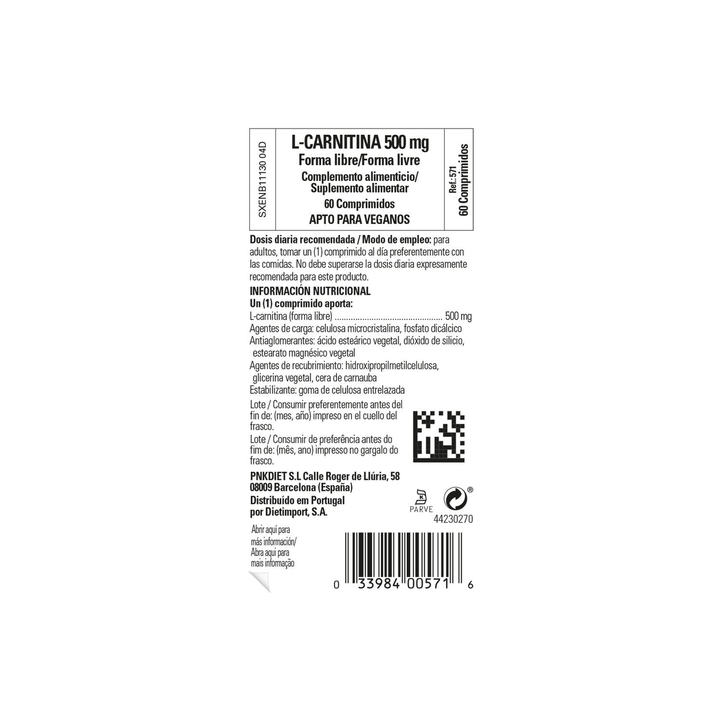 Solgar L-Carnitina 500mg 60comp