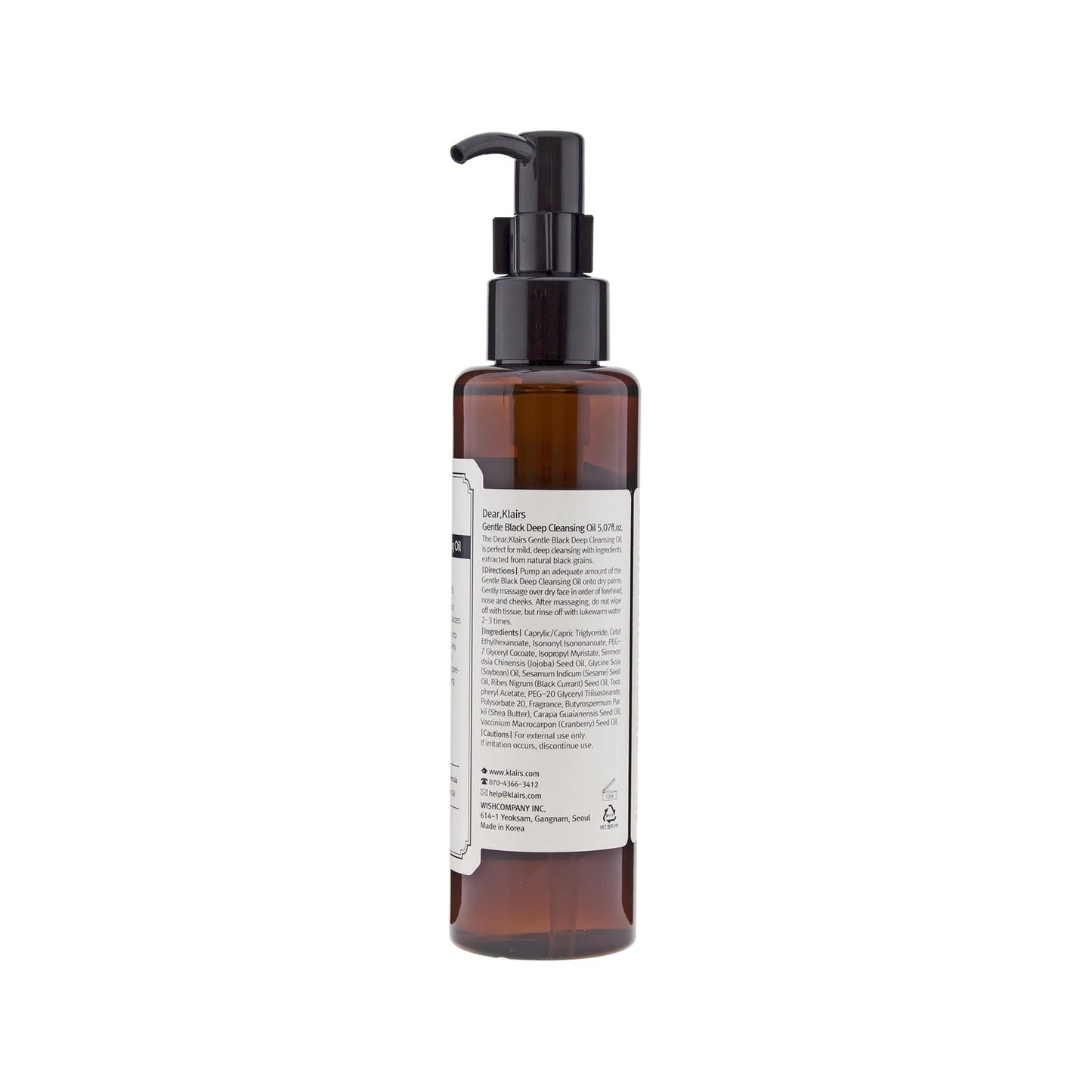 Klairs Gentle Black aceite limpiador profundo 150ml