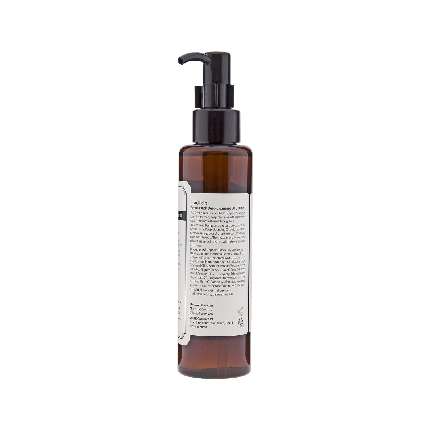 Klairs Gentle Black aceite limpiador profundo 150ml