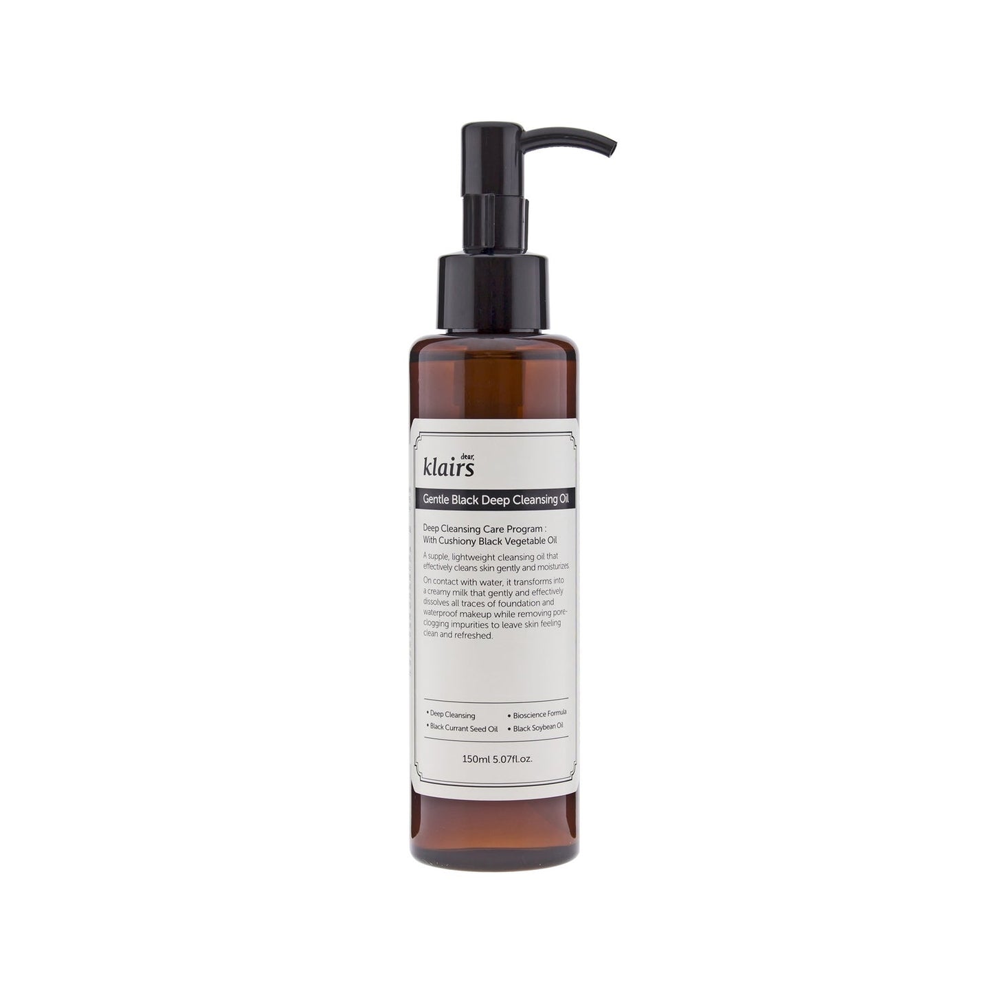 Klairs Gentle Black aceite limpiador profundo 150ml