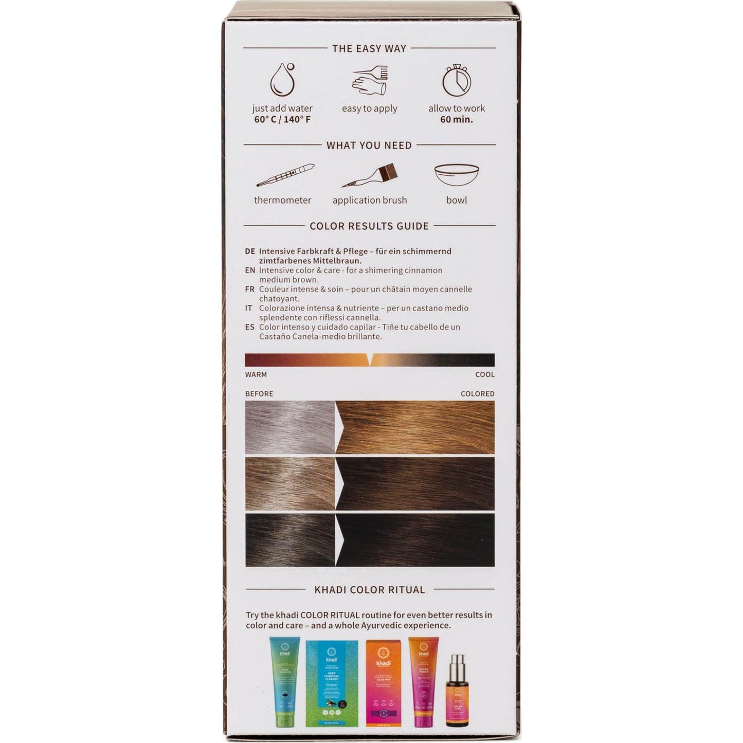 Khadi Tinte Castaño Medio 100% Vegetal 100g