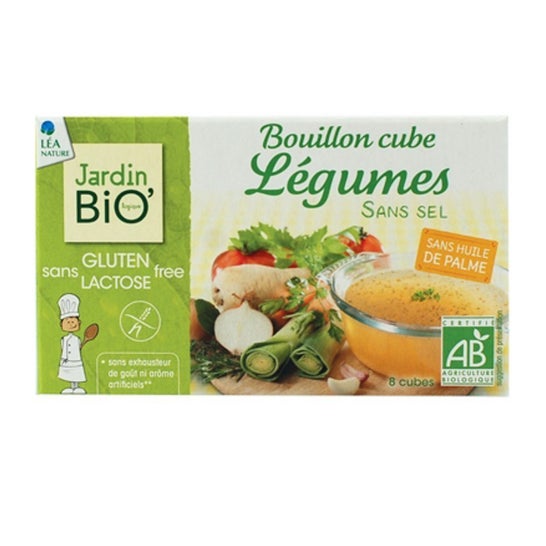 Jardin Bio Cubito Verduras Sin Sal Sin Aceite Palma Bio 8x9 g