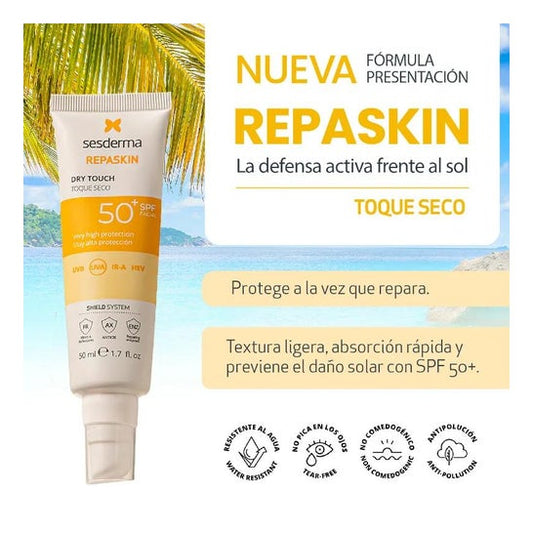Sesderma Repaskin Fotoprotector Facial Toque Seco SPF50+ 50ml