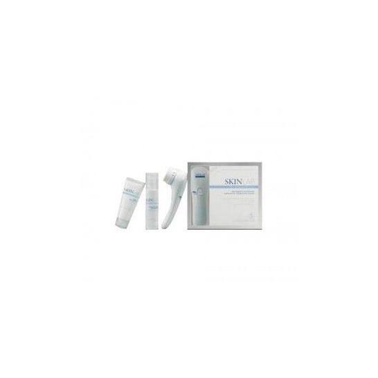 Skinlab tratamiento intensivo exfoliante hidratante facial aplicador + exfoliante 60ml + crema hidratante 50ml