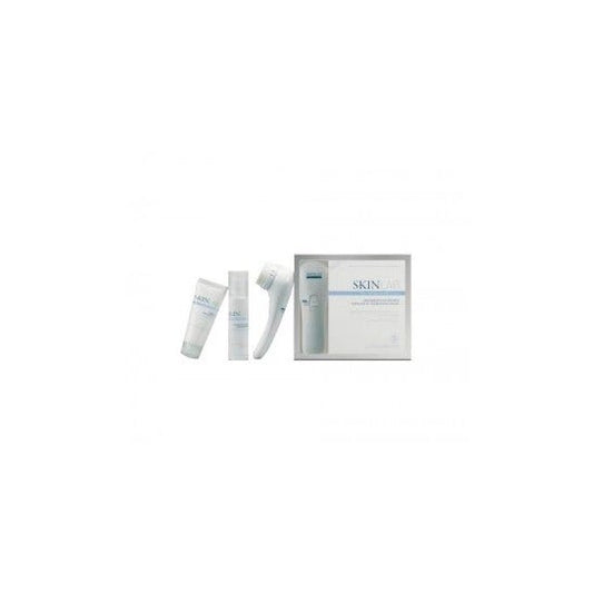 Skinlab tratamiento intensivo exfoliante hidratante facial aplicador + exfoliante 60ml + crema hidratante 50ml