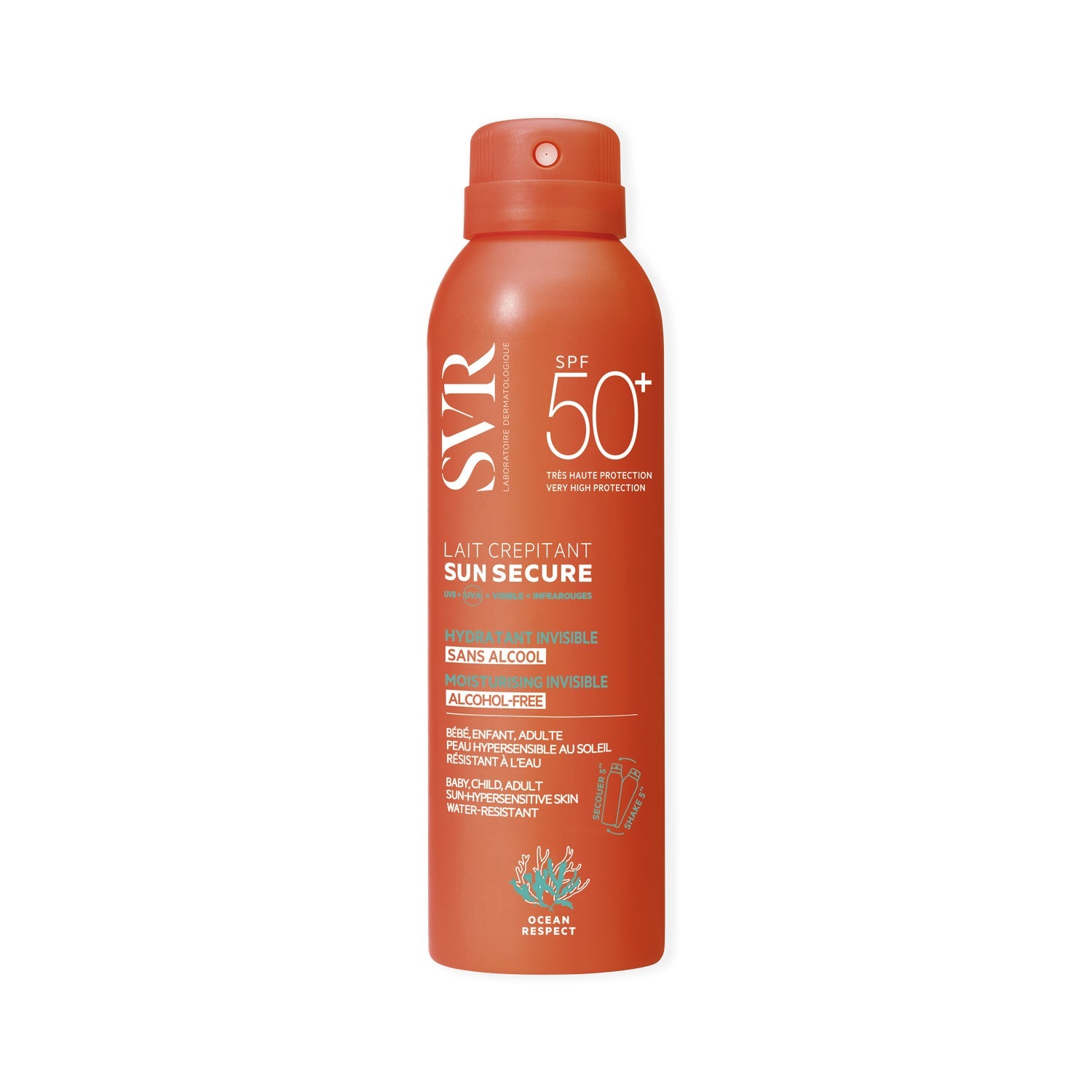 SVR Sun Secure Lait Crépitant Loción Solar Burbujeante SPF50+ Spray 200ml