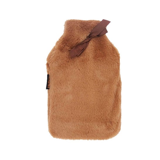 Calindoo Funda para Botella de Agua Caliente Nudo Marrón 2L
