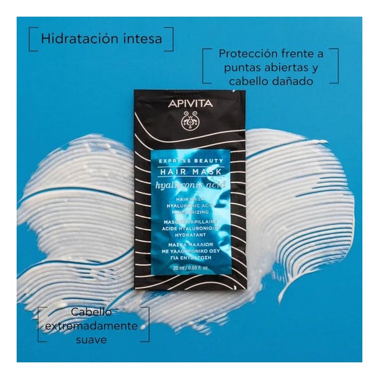 Apivita Mascarilla Capilar Hidratante Aloe Acido Hialuronic 20ml