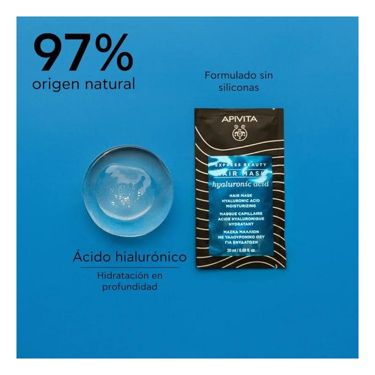 Apivita Mascarilla Capilar Hidratante Aloe Acido Hialuronic 20ml
