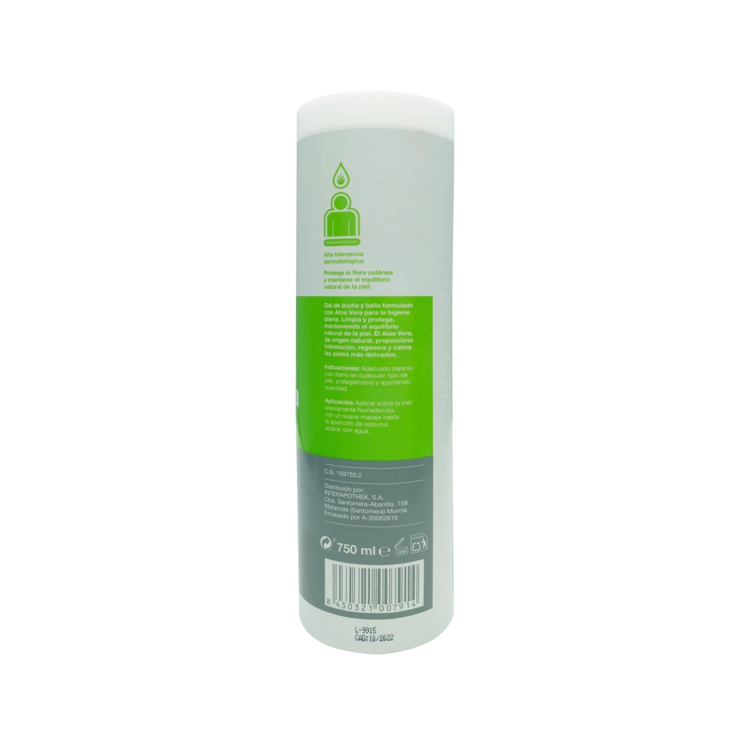 Interapothek gel de baño aloe vera 750ml
