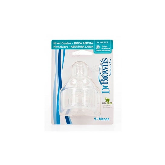 Dr Brown Bebe Tetina Silicona +9 Meses Boca Ancha N4 1ud