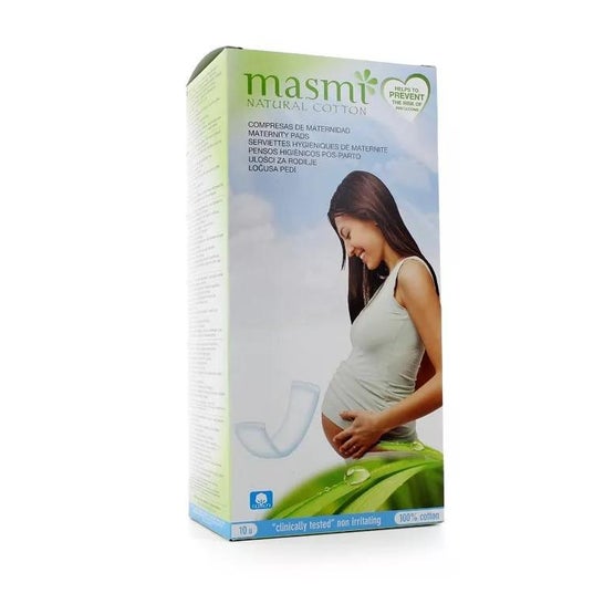 Masmi Compresas Post Parto Algodón 10Uds