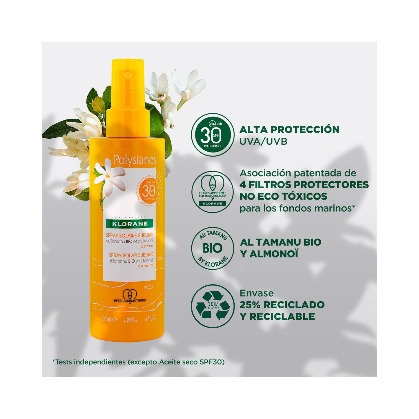 Klorane Spray Solar Sublime SPF30 200ml