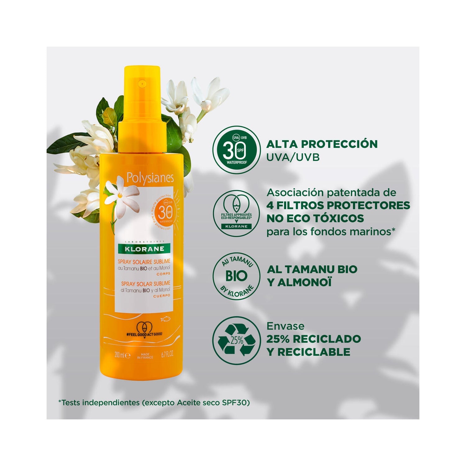 Klorane Spray Solar Sublime SPF30 200ml