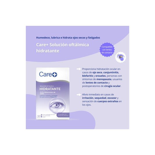 Care+ Solución Oftálmica Hidratante 20x0,5ml