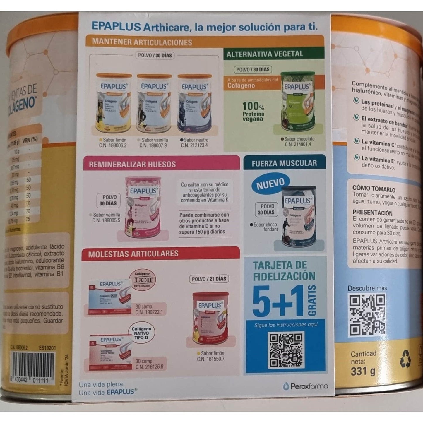 EpaPlus Arthicare Mantenimiento Colágeno + Silicio + Ácido Hialurónico + Magnesio Limón 2x334g