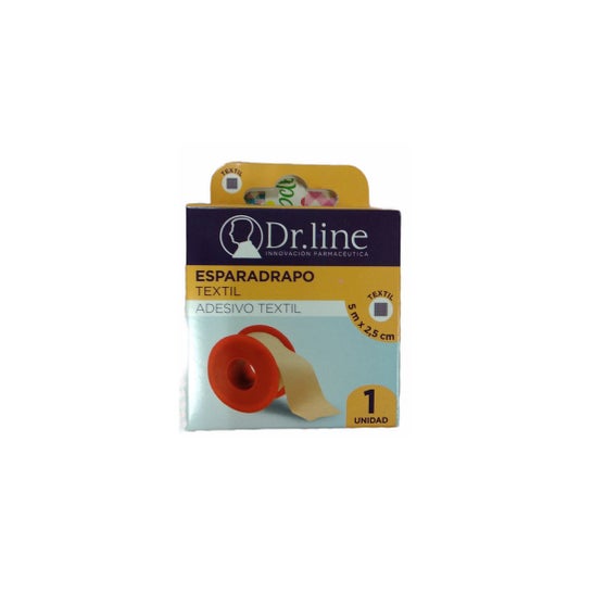 Esparadrapo Dr. Line Textil Blanco 5 M X 2,5 cm