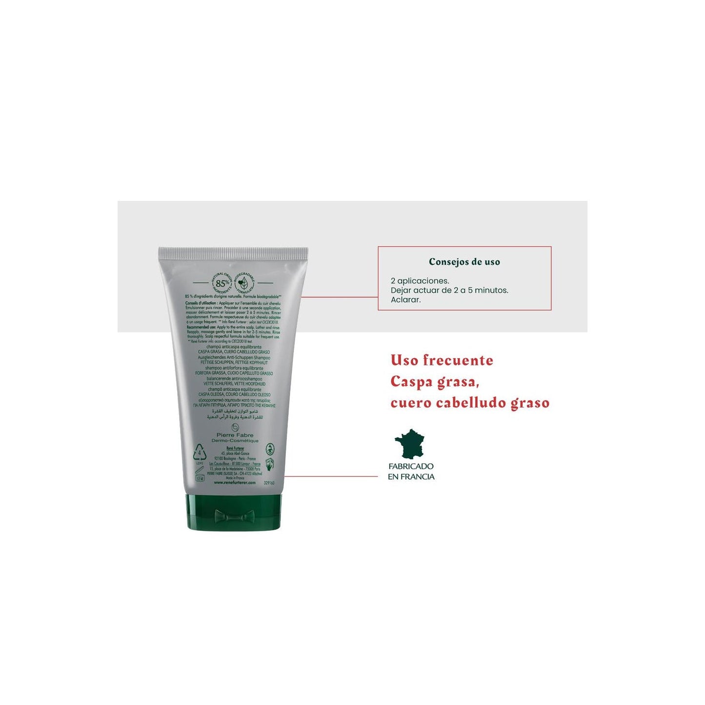 René Furterer Neopur Champú Equilibrante Anticaspa Caspa Grasa 150ml
