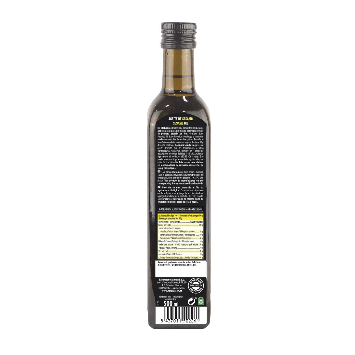 Naturgreen Aceite Ecológico De Semillas De Calabaza 500ml