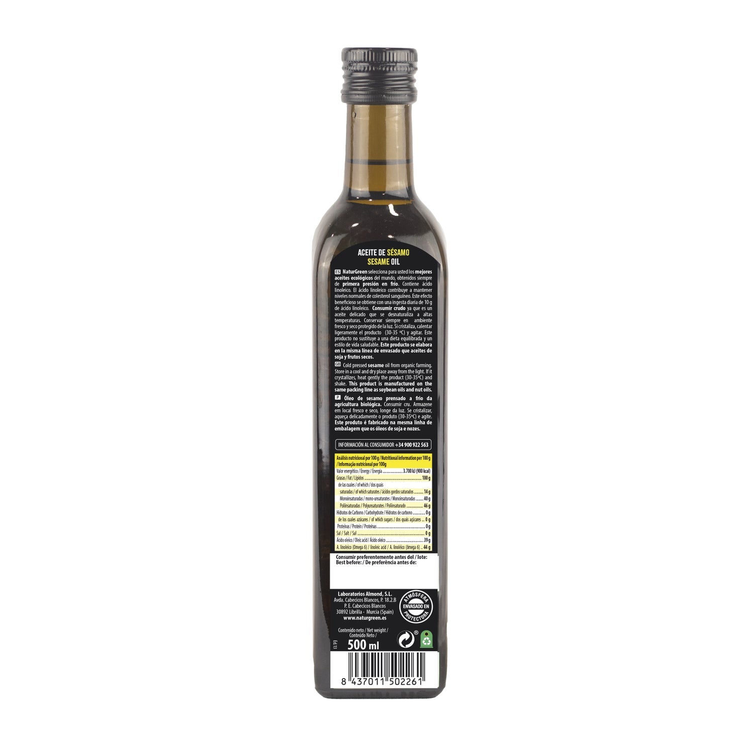 Naturgreen Aceite Ecológico De Semillas De Calabaza 500ml