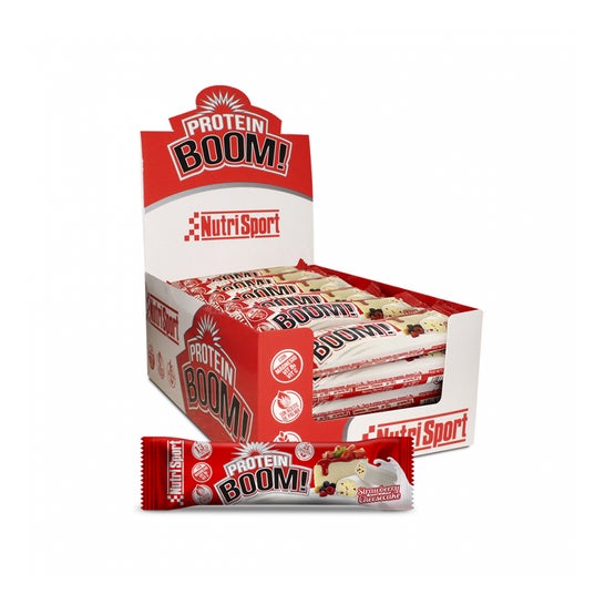 Nutrisport Protein Boom Barritas Fresa-Cheesecake 24uds