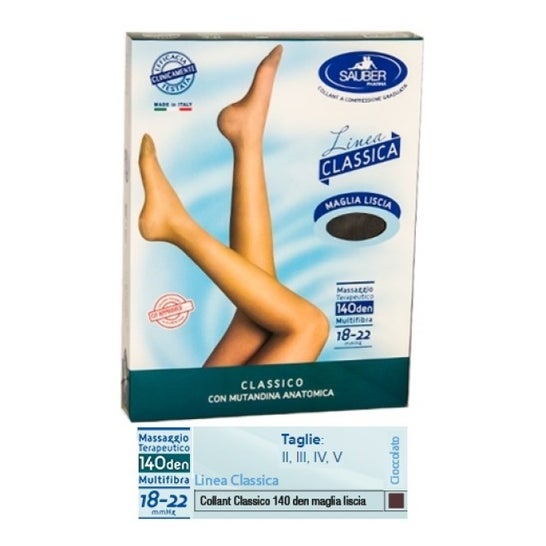 Sauber Classic Pantimedia Maternidad 140den Bisquit Talla 4 1 ud