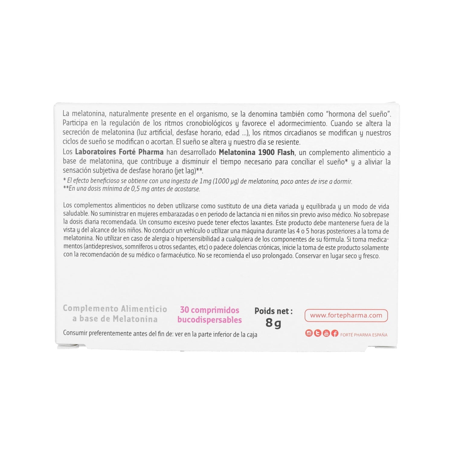 Forté Pharma Melatonina 1900 Flash 30comp