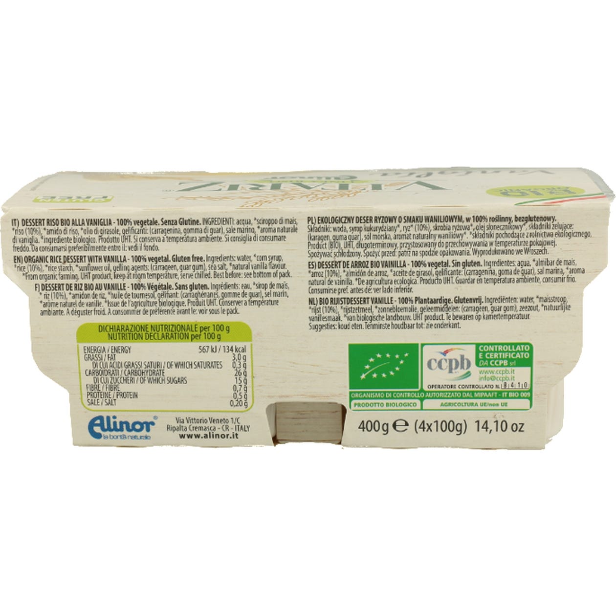 Vitariz Postre Arroz Vainilla 4x100g