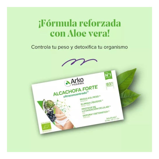 Arkopharma Arkofluido Alcachofa Forte Ultraconcentrado + Aloe Vera 20ampollas