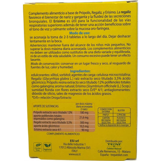 ESI Propolaid PropolGola Limón 30 Tabletas