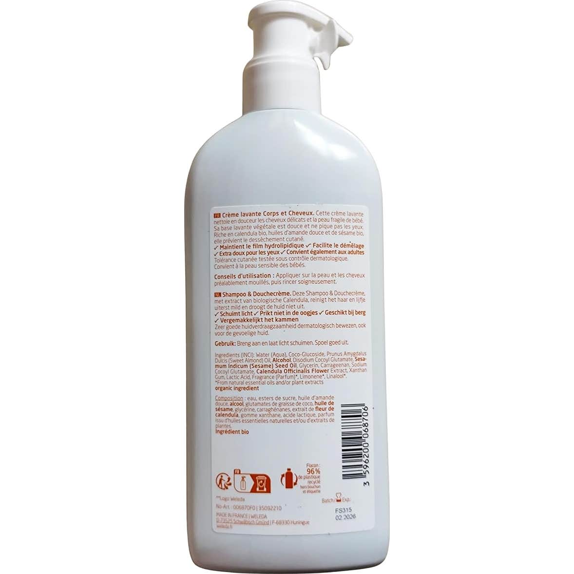 Weleda Baby Crema Limpiadora Calendula Bio 400ml