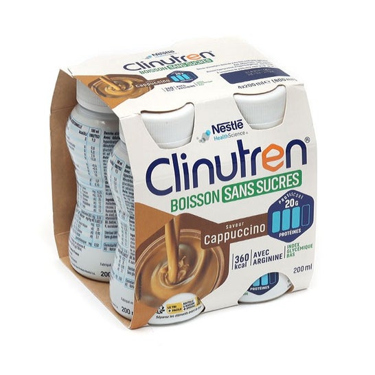 Clinutren Bebida Sin Azúcar Capuchino 4 X200 ml