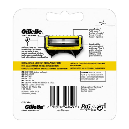 Gillette Recambio Cuchillas de Afeitar Proshield 3uds