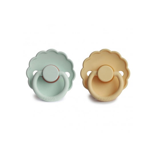 Frigg Chupete Silicona 0-6M Sea Foam Daffodil Gray 2uds