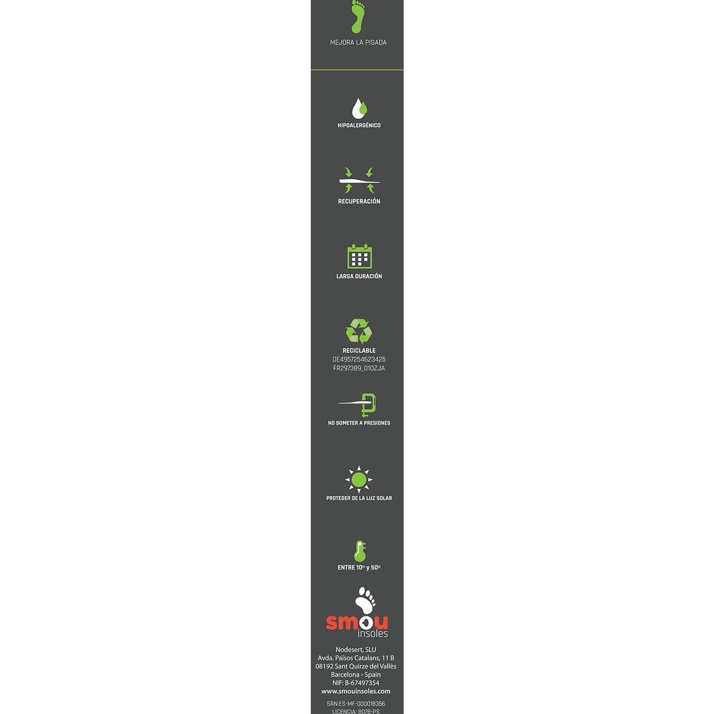 Smou Meta Plantilla con Descarga Metatarsal 41/42 1 par