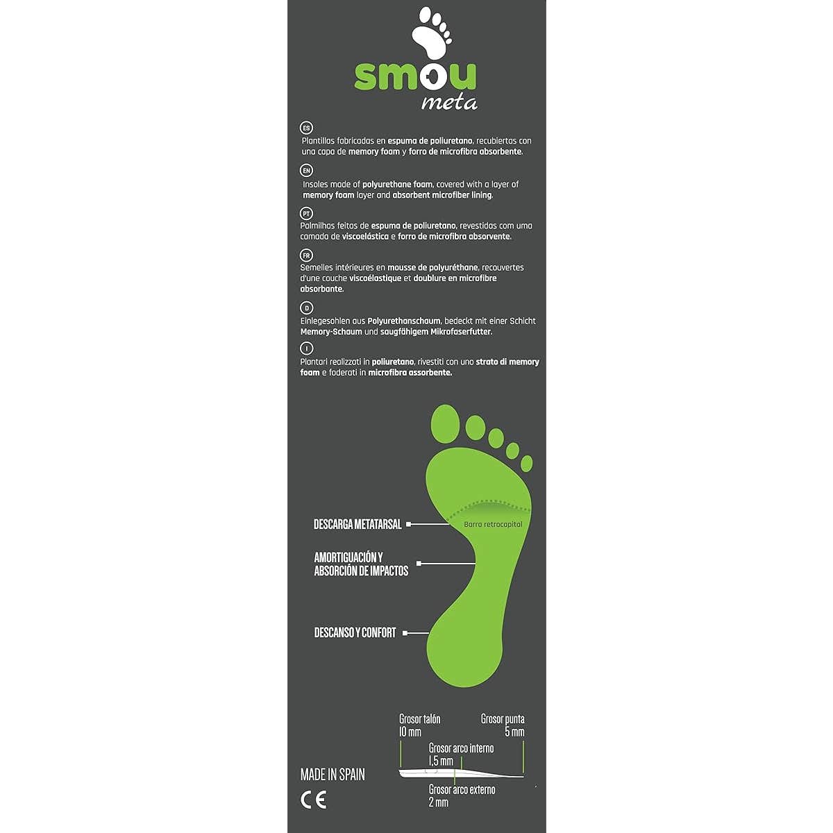 Smou Meta Plantilla con Descarga Metatarsal 41/42 1 par