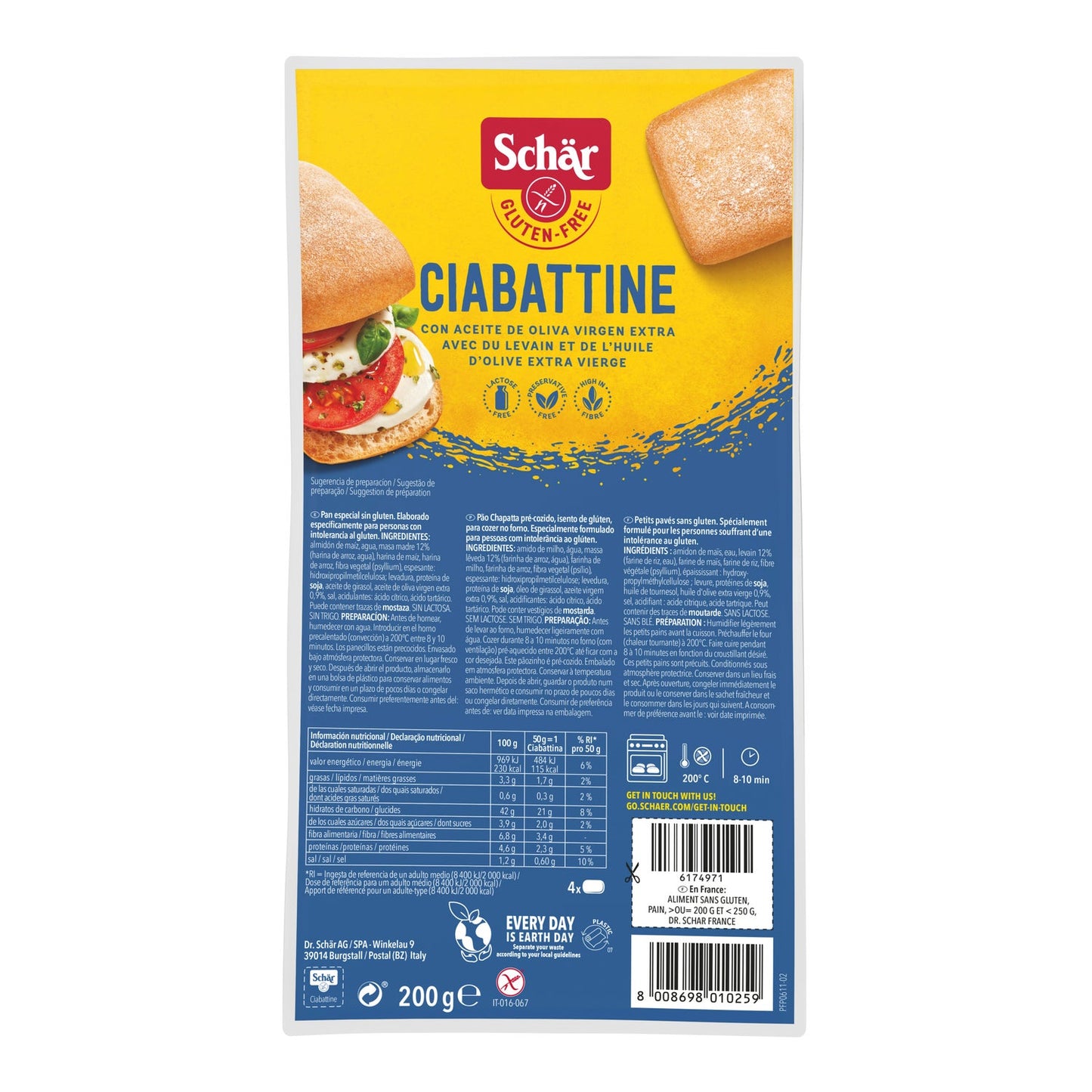 Schar Ciabattine 200 G.