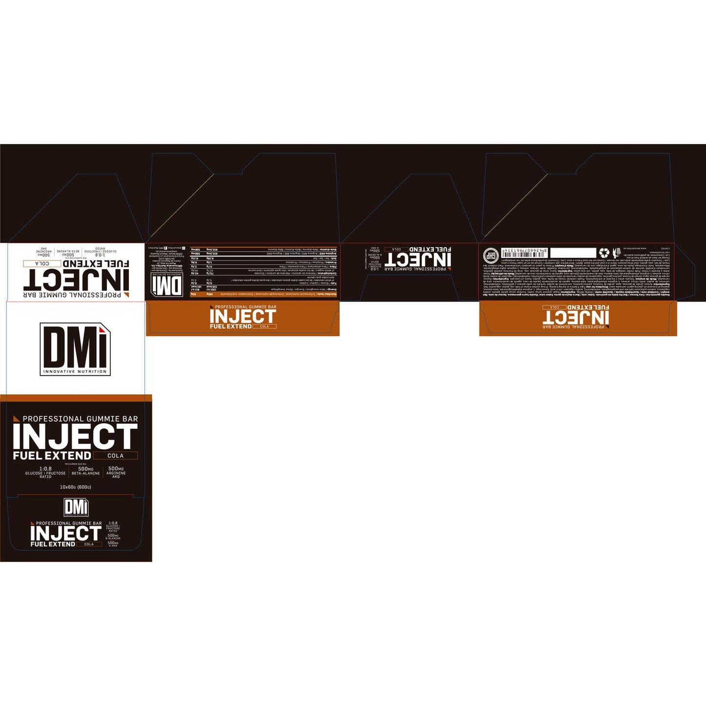 DMI Nutrition Inject Fuel Extend Gummie Bar Cola 10x60g